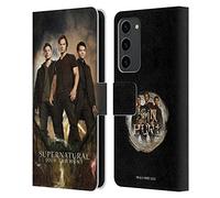 Head Case Designs Officially Licensed Supernatural Sam, Dean & Castiel 2 Key Art Leather Wallet Case Compatible With Samsung Galaxy S23+ 5G