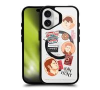 Head Case Designs Officially Licensed Supernatural Sam, Dean & Castiel Character Art Black Shockproof Bumper Case [Military Grade] Compatible with Apple iPhone 16 and Compatible with MagSafe