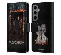 Head Case Designs Officially Licensed Supernatural Sam, Dean, Castiel & Crowley Key Art Leather Wallet Case Compatible With Samsung Galaxy S25