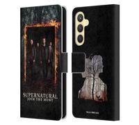Head Case Designs Officially Licensed Supernatural Sam, Dean, Castiel & Crowley Key Art Leather Wallet Case Compatible With Samsung Galaxy S23 FE 5G