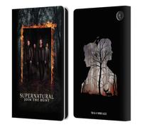 Head Case Designs Officially Licensed Supernatural Sam, Dean, Castiel & Crowley Key Art Leather Wallet Case Compatible With Amazon Fire 7 2022