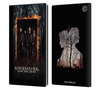 Head Case Designs Officially Licensed Supernatural Sam, Dean, Castiel & Crowley Key Art Leather Wallet Case Compatible With Amazon Fire Max 11 2023