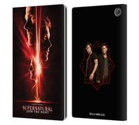 Head Case Designs Officially Licensed Supernatural Sam, Dean & Castiel Key Art Leather Wallet Case Compatible With Amazon Fire Max 11 2023