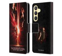 Head Case Designs Officially Licensed Supernatural Sam, Dean & Castiel Key Art Leather Wallet Case Compatible With Samsung Galaxy S24 5G