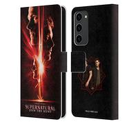 Head Case Designs Officially Licensed Supernatural Sam, Dean & Castiel Key Art Leather Wallet Case Compatible With Samsung Galaxy S23+ 5G