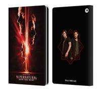 Head Case Designs Officially Licensed Supernatural Sam, Dean & Castiel Key Art Leather Wallet Case Compatible With Fire HD 8/Fire HD 8 Plus 2020
