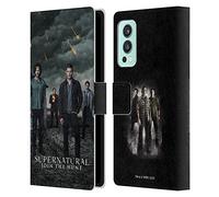 Head Case Designs Officially Licensed Supernatural Season 12 Group Key Art Leather Book Wallet Case Cover Compatible With OnePlus Nord 2 5G