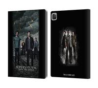 Head Case Designs Officially Licensed Supernatural Season 12 Group Key Art Leather Wallet Case Compatible With Apple iPad Pro 12.9 2020/2021/2022