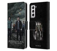 Head Case Designs Officially Licensed Supernatural Season 12 Group Key Art Leather Wallet Case Compatible With Samsung Galaxy S21 5G
