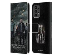 Head Case Designs Officially Licensed Supernatural Season 12 Group Key Art Leather Wallet Case Compatible With Samsung Galaxy A13 (2022)