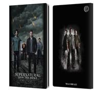 Head Case Designs Officially Licensed Supernatural Season 12 Group Key Art Leather Wallet Case Compatible With Amazon Fire Max 11 2023