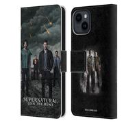 Head Case Designs Officially Licensed Supernatural Season 12 Group Key Art Leather Wallet Case Compatible With Apple iPhone 15
