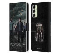 Head Case Designs Officially Licensed Supernatural Season 12 Group Key Art Leather Wallet Case Compatible With Samsung Galaxy A14 5G
