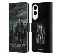 Head Case Designs Officially Licensed Supernatural Season 12 Group Key Art Leather Wallet Case Compatible With Samsung Galaxy S25 Edge