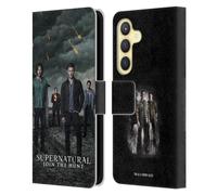 Head Case Designs Officially Licensed Supernatural Season 12 Group Key Art Leather Wallet Case Compatible With Samsung Galaxy S24 5G