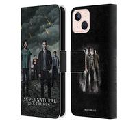 Head Case Designs Officially Licensed Supernatural Season 12 Group Key Art Leather Wallet Case Compatible With Apple iPhone 13