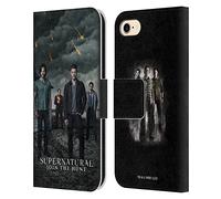 Head Case Designs Officially Licensed Supernatural Season 12 Group Key Art Leather Wallet Case Compatible With Apple iPhone 7/8 / SE 2020 & 2022