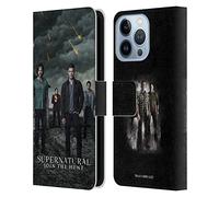 Head Case Designs Officially Licensed Supernatural Season 12 Group Key Art Leather Wallet Case Compatible With Apple iPhone 13 Pro