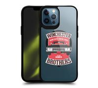 Head Case Designs Officially Licensed Supernatural Winchester Brothers Character Art Black Shockproof Bumper Case [Military Grade Protection] Compatible with Apple iPhone and Compatible with MagSafe