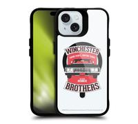 Head Case Designs Officially Licensed Supernatural Winchester Brothers Character Art Black Shockproof Bumper Case [Military Grade Protection] Compatible with iPhone 15 and Compatible with MagSafe