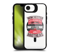 Head Case Designs Officially Licensed Supernatural Winchester Brothers Character Art Black Shockproof Bumper Case Compatible with Apple iPhone 16e / Apple iPhone 17e and Compatible with MagSafe
