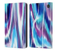 Head Case Designs Officially Licensed Suzan Lind Blue Teal Purple Tie Dye Leather Wallet Case Compatible With Amazon Fire 7 2022