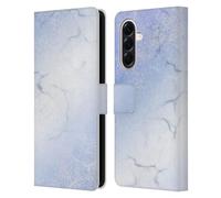 Head Case Designs Officially Licensed Suzan Lind Pale Blue Pastel Marble Leather Wallet Case Compatible With Samsung Galaxy A56 5G