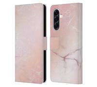 Head Case Designs Officially Licensed Suzan Lind Pale Pink Pastel Marble Leather Wallet Case Compatible With Samsung Galaxy A56 5G