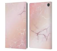 Head Case Designs Officially Licensed Suzan Lind Pale Pink Pastel Marble Leather Wallet Case Compatible With Amazon Fire Max 11 2023