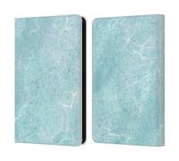 Head Case Designs Officially Licensed Suzan Lind Pale Teal Pastel Marble Leather Wallet Case Compatible With Amazon Kindle 11th Gen (2024)