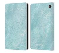 Head Case Designs Officially Licensed Suzan Lind Pale Teal Pastel Marble Leather Wallet Case Compatible With Amazon Fire 7 2022