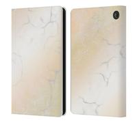 Head Case Designs Officially Licensed Suzan Lind Pale Yellow Pastel Marble Leather Wallet Case Compatible With Amazon Fire 7 2022