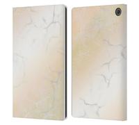 Head Case Designs Officially Licensed Suzan Lind Pale Yellow Pastel Marble Leather Wallet Case Compatible With Amazon Fire Max 11 2023