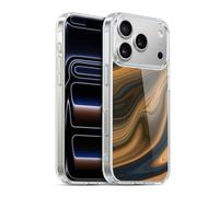 Head Case Designs Officially Licensed Suzan Lind Tan And Blue Marble Swirls Gel Case [Military Grade Protection] Compatible with Apple iPhone 17 Pro and Compatible with MagSafe