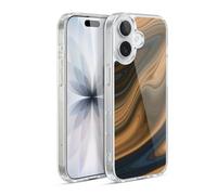 Head Case Designs Officially Licensed Suzan Lind Tan And Blue Marble Swirls Gel Case [Military Grade Protection] Compatible with Apple iPhone 17 and Compatible with MagSafe