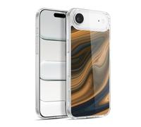 Head Case Designs Officially Licensed Suzan Lind Tan And Blue Marble Swirls Gel Case [Military Grade Protection] Compatible with Apple iPhone 17 Air and Compatible with MagSafe