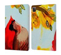 Head Case Designs Officially Licensed Sylvie Demers Love Birds 3 Leather Wallet Case Compatible With Apple iPad Pro 11 2020/2021 / 2022