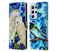 Head Case Designs Officially Licensed Sylvie Demers Owls Birds 3 Leather Wallet Case Compatible With Samsung Galaxy S21 Ultra 5G