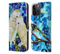 Head Case Designs Officially Licensed Sylvie Demers Owls Birds 3 Leather Wallet Case Compatible With Apple iPhone 15 Pro Max