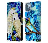 Head Case Designs Officially Licensed Sylvie Demers Owls Birds 3 Leather Wallet Case Compatible With Apple iPhone 13