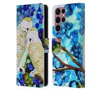 Head Case Designs Officially Licensed Sylvie Demers Owls Birds 3 Leather Wallet Case Compatible With Samsung Galaxy S22 Ultra 5G