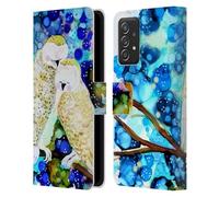 Head Case Designs Officially Licensed Sylvie Demers Owls Birds 3 Leather Wallet Case Compatible With Galaxy A52 / A52s / 5G (2021)