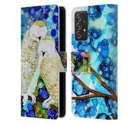 Head Case Designs Officially Licensed Sylvie Demers Owls Birds 3 Leather Wallet Case Compatible With Samsung Galaxy A53 5G (2022)