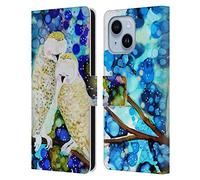 Head Case Designs Officially Licensed Sylvie Demers Owls Birds 3 Leather Wallet Case Compatible With Apple iPhone 14 Plus