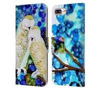 Head Case Designs Officially Licensed Sylvie Demers Owls Birds 3 Leather Wallet Case Compatible With Apple iPhone 7 Plus / 8 Plus