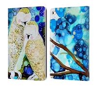 Head Case Designs Officially Licensed Sylvie Demers Owls Birds 3 Leather Wallet Case Compatible With Apple iPad 9.7 2017 / iPad 9.7 2018