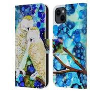 Head Case Designs Officially Licensed Sylvie Demers Owls Birds 3 Leather Wallet Case Compatible With Apple iPhone 15 Plus