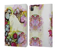 Head Case Designs Officially Licensed Sylvie Demers Sweet Wolf Nature Leather Wallet Case Compatible With Apple iPad Pro 11 2020/2021 / 2022