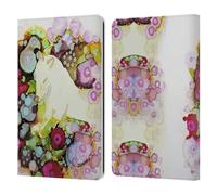 Head Case Designs Officially Licensed Sylvie Demers Sweet Wolf Nature Leather Wallet Case Compatible With Kindle Paperwhite 1/2 / 3