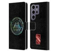 Head Case Designs Officially Licensed The Batman Gotham City Badge Neo-Noir Graphics Leather Wallet Case Compatible with Samsung Galaxy S25 Ultra